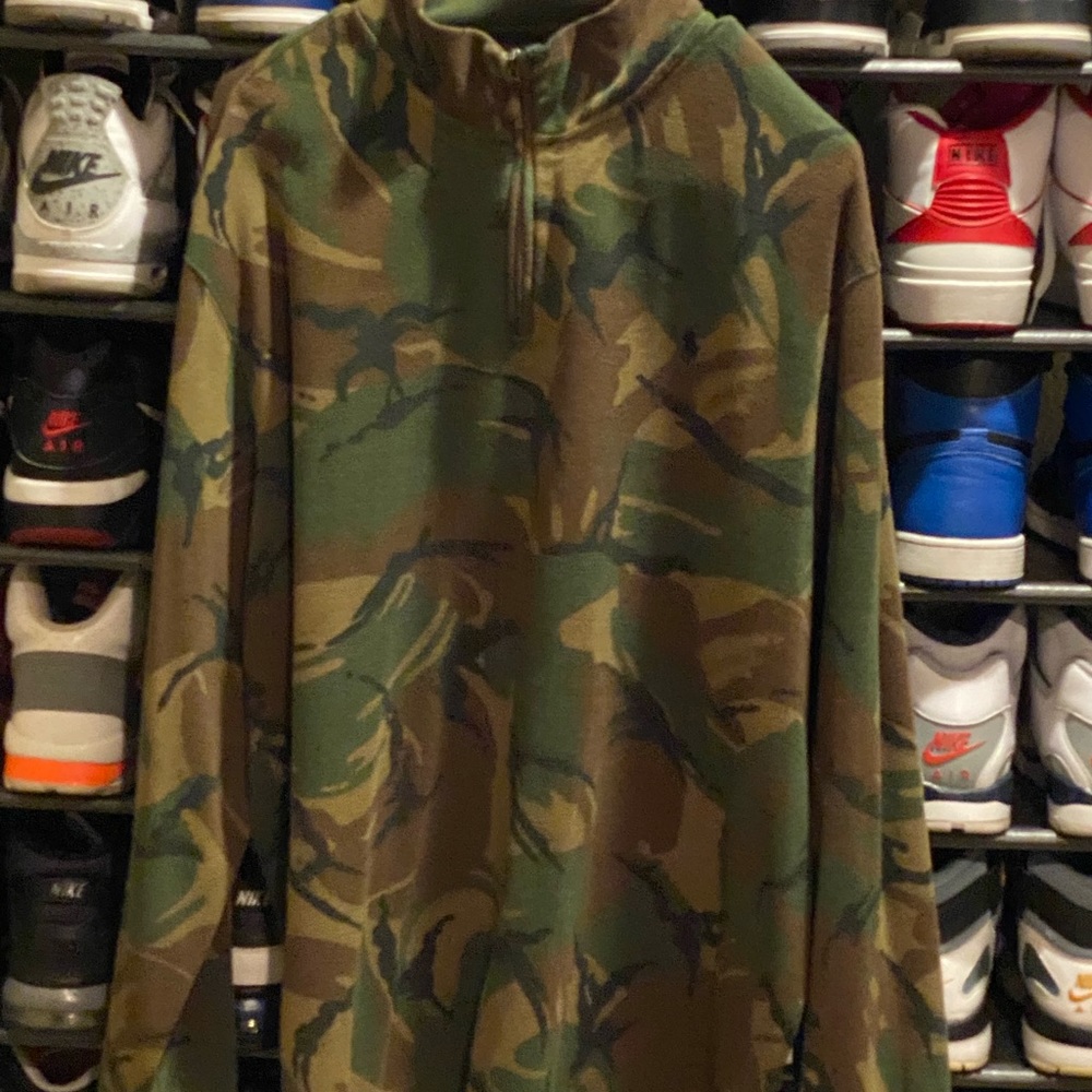 Polo Ralph Lauren zip up camo sweater size XXL